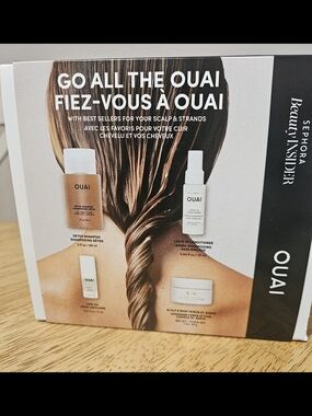 OUAI GO ALL THE QUAI DETOX SHAMPOO, LEAVE IN CONDITIONER, HAIR OIL AND SCRUB